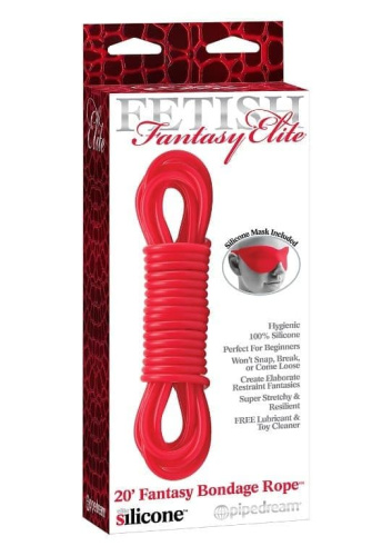 Силиконовый шнур для бондажа Fetish Fantasy Elite Bondage Rope, 6м (красный)
