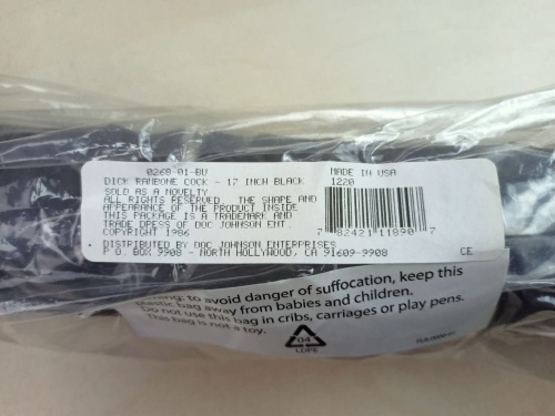 Doc Johnson Dick Rambone Cock Black - фаллоимитатор, 42х6 см (чёрный)