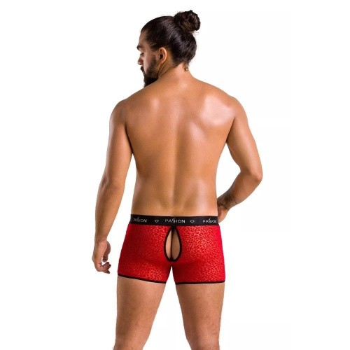 Passion - 046 SHORT PARKER red - Сексуальні чоловічі труси з відкритою попкою, S/M - купити в Києві, Україні
