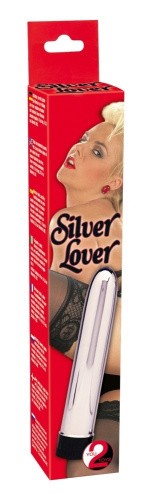 Silver Lover - Классический вибратор, 19 см (серебристый)