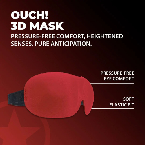Анатомическая маска на глаза Ouch! 3D Blindfold Red