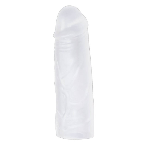 You2Toys Super Dick Sleeve текстурированная насадка на член, +1 см (прозрачный