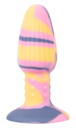 Coloгful Joy Triple Colour Butt Plug - Анальная пробка, 11.5х4 см (разноцветная)
