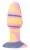 Coloгful Joy Triple Colour Butt Plug - Анальная пробка, 11.5х4 см (разноцветная)
