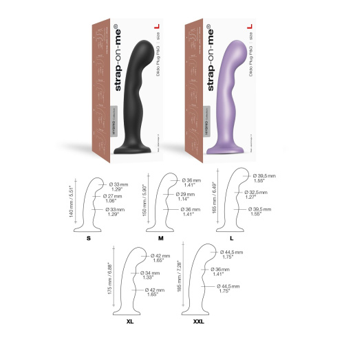 Насадка для страпона Strap-On-Me Dildo Plug P&G, 16.5х4 см размер L