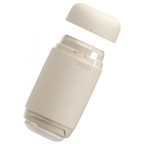 Tenga Puffy Latte Brown - мягкий мастурбатор в силиконовом корпусе, 14.5х4.5 см (бежевый)