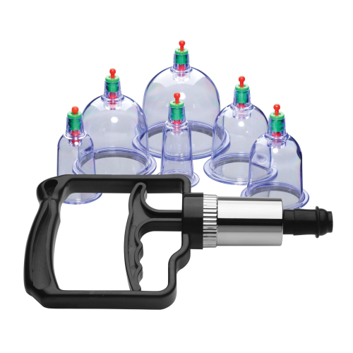 Sukshen 6 Piece Cupping Set with Acu-Points -Набор для вакуумного массажа, 6 шт (прозрачный)