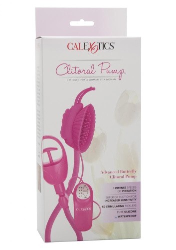 California Exotic Novelties Butterfly Clitoral Pump - Вибропомпа для клитора, 11х6 см (розовый)