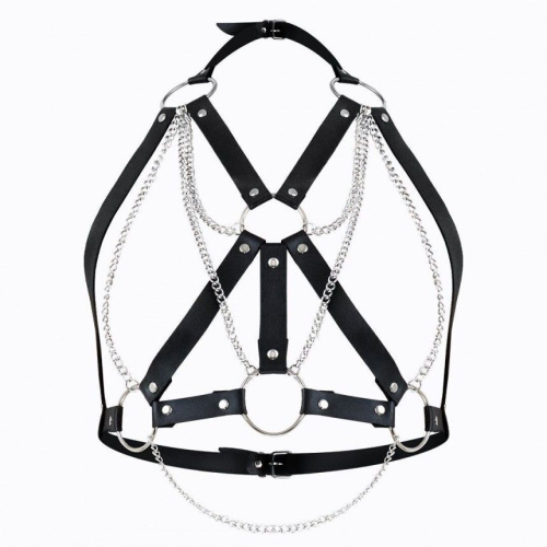 Art of Sex - Aiden Leather harness - Женская портупея, L-2XL (чёрный)