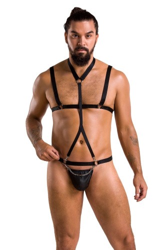 Passion - 039 SET ANDREW black - Сексуальный мужской комплект, S/M