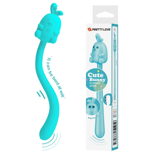 Мини вибратор на палочке Pretty Love Cute Bunny Flirting Stick