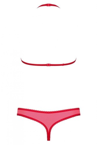 Obsessive 870-SET-3 set - комплект эротического белья, L/XL (красный)
