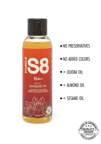 Stimul8 Massage Oil - Массажное масло, 125 мл (зеленый чай и сирень)
