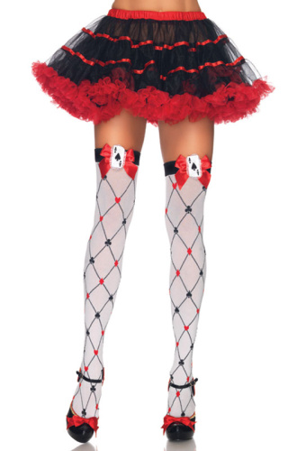 Leg Avenue - Card Suit Thighs Highs - Чулки, S-L