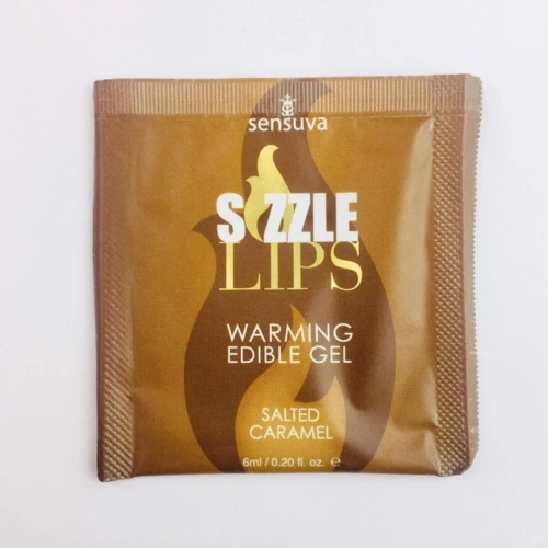 Sensuva - Sizzle Lips Salted Caramel - Пробник массажного геля, 6 мл.