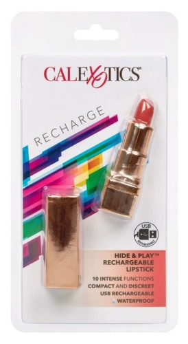 CalExotics Hide & Play Lipstick Recharge вібратор у формі помади (червоний) - купити в Києві, Україні