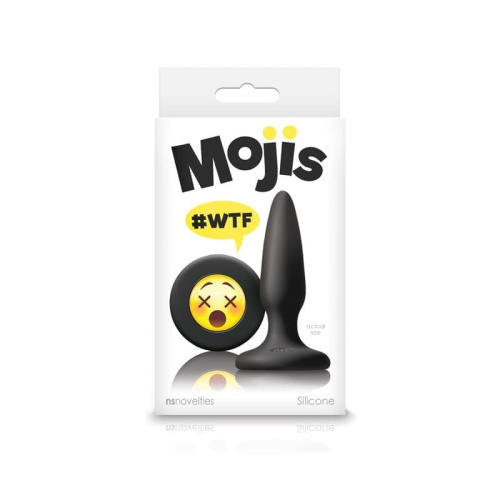 NS Novelties Mojis Plug #WTF пробка анальная, 8.6х2 см (черный)