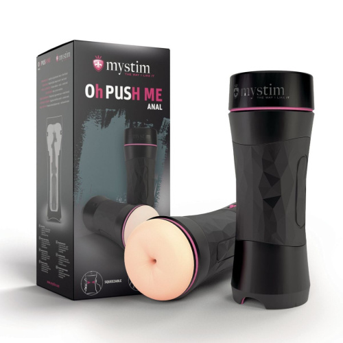 Mystim O(h)PUSH ME Anus - мастурбатор анус з ефектом всмоктування, 22 см (тілесний) - купити в Києві, Україні