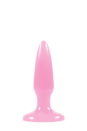 NS Novelties Firefly Pleasure Plug Mini - анальная пробка светящаяся в темноте,  8.1х1.7 см (розовый)
