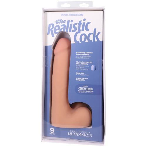 Фалоімітатор Doc Johnson The Realistic Cock ULTRASKYN 9 Inch with Balls, 22,9 см - купити в Україні | Секс шоп SEX-SHOP.ua