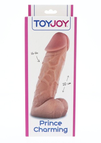Реалистичный фаллоимитатор Toy Joy Prince Charming, 20 см