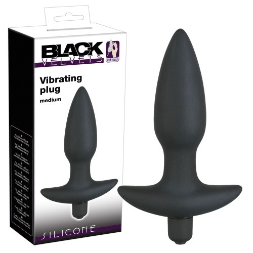 Orion Black Velvet Vibrating Plug Medium анальная пробка с вибрацией, 15х3 см (M)