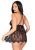 Сорочка беби-долл Leg Avenue Floral lace babydoll, L Сорочка беби-долл Leg Avenue Floral lace babydoll, L