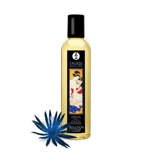 Shunga Seduction Midnight Flower - натуральное увлажняющее массажное масло (Ночной цветок), 250 мл.