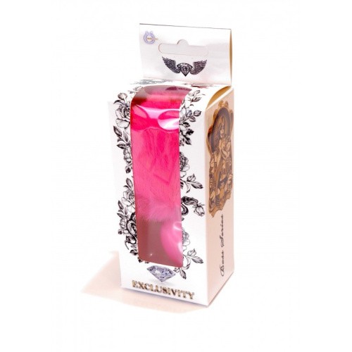 Boss Jewellery Silicon PLUG Bunny Tail Pink - Анальная пробка с хвостом, 6,5х2,7 см (розовый)