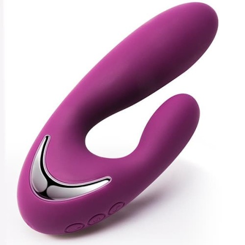 Svakom Vesper Strong Dual Motor Warming Vibrator - вибромассажер с подогревом, 14.8х4.2 см (фиолетовый)