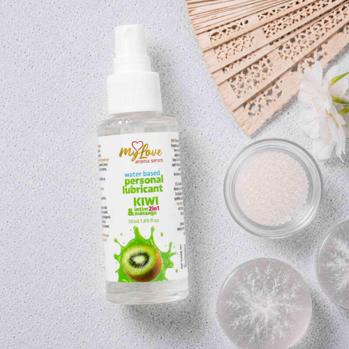 2в1 лубрикант и массажный гель - MyLove Aroma Series Intim&Massage Kiwi, 50 мл
