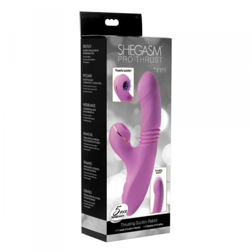 Shegasm Pro-Thrust Thrusting Suction Rabbit - вибратор-кролик с вакуумным стимулятором клитора, 22.8х3.7 см.