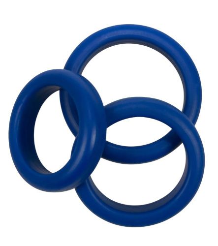 Blue Mate Cockring Set - Набір ерекційних кілець, 3 шт (синій) - купити в Києві, Україні