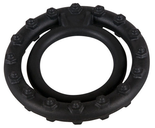 Steely Cockring Black ерекційні кільця на пеніс та мошонку, 2.4 см та 3.7 см - купити в Києві, Україні