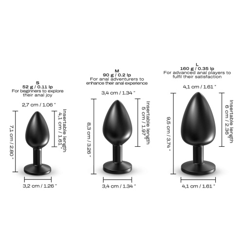 Анальная пробка Dorcel ONIX PLUG, размер S