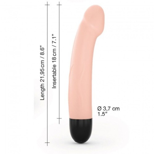 Dorcel Real Vibration M Flesh 2.0 - Вібратор для точки G, що перезаряджається, 22х3.7 см (тілесний) - купити в Києві, Україні