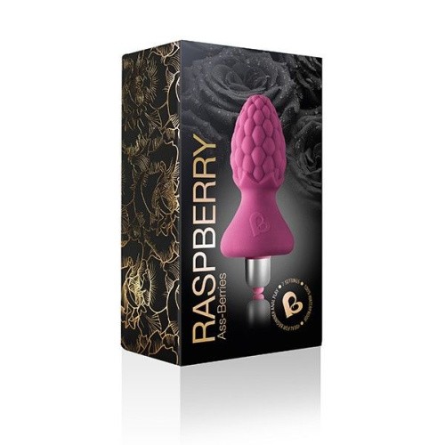 Rocks Off Ass-Berries 7 Raspberry - анальный вибростимулятор, 9.5х3.5 см