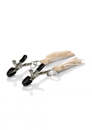 CalExotics Playful Tassels Nipple Clamps зажимы для сосков с кисточками (черный)