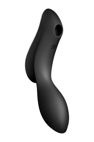 Satisfyer Curvy Trinity 2 - Вакуумный клиторальный стимулятор и массажер для точки G, 16.8х3.8 см (чёрный)