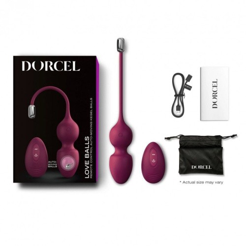 Dorcel Love Balls - Вагинальные шарики с вибрацией, 3.5 см (слива)
