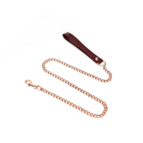 Шкіряний нашийник з повідцем Liebe Seele Wine Red Collar and Leash - купити в Україні | Секс шоп SEX-SHOP.ua