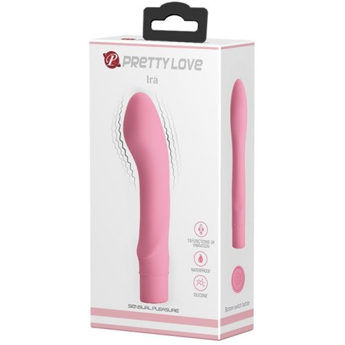 Love Ira Vibrator Pink - Мини-вибратор для точки G, 15х3.1 см (светло-розовый)