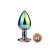 MAI Attraction Toys №74 Rainbow - Металлическая анальная пробка, 9.3х4 см