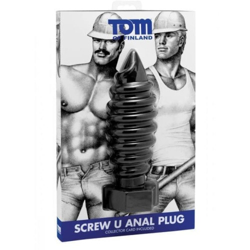 Tom of Finland Screw U Anal Plug - большая анальная пробка, 19х7 см