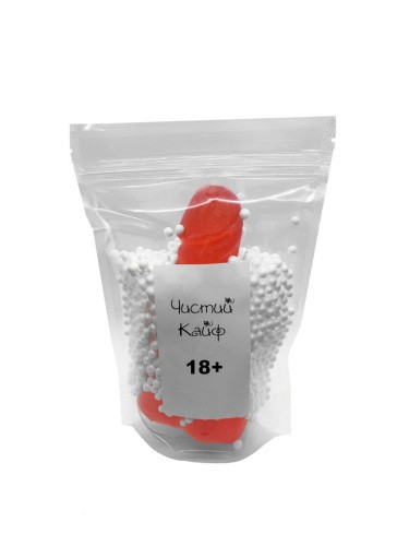Чистий Кайф Red size L - Крафтове мило-член з присоскою, 16,5 х3,8 см (червоний) - купити в Києві, Україні