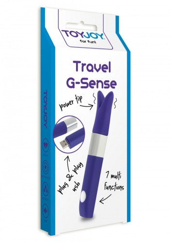 ToyJoy Travel G-Sense - клиторальный вибратор для путешествий, 11х2.5 см