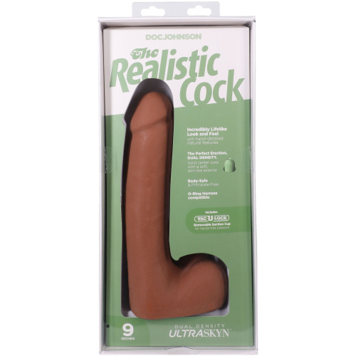 Фалоімітатор Doc Johnson The Realistic Cock ULTRASKYN 9 Inch with Balls, 22,9 см - купити в Україні | Секс шоп SEX-SHOP.ua