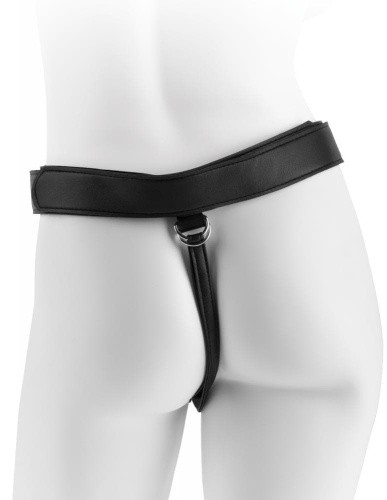 Pipdream Harness 7 Two Cocks One Hole - страпон с двойным фаллоимитатором, 17.8х4.5 см