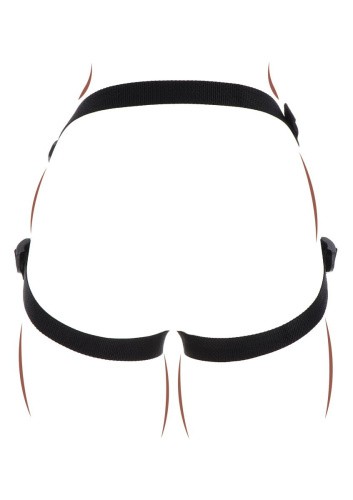 Toy Joy Strap-On Pleasure Harness - Трусики для страпона, (черный)