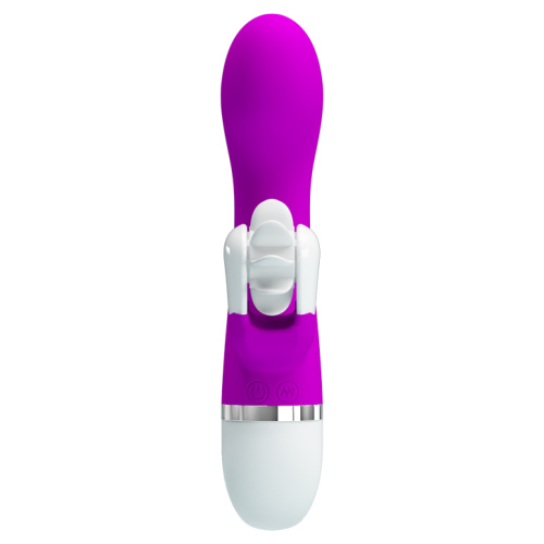Pretty Love Sheila Rolling Vibrator Purple - Вибратор-кролик с имитацией оральных ласк,19.4х3.8 см (фиолетовый)